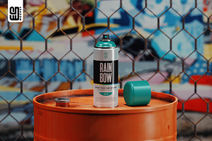 Spray Paint Can Mockup