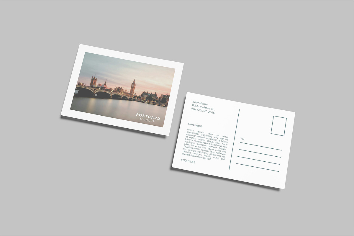 Postcard Mockup - Greeting Card, a Card Template by Graphiculon (Photo 8 of 11)