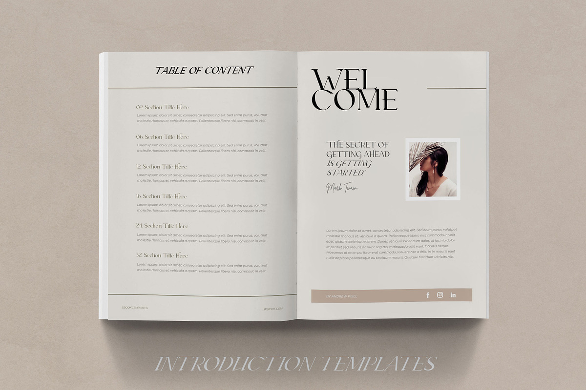 Aesthetic Ebook Templates CANVA, a Marketing Template by AndrewPixel (Photo 4 of 17)