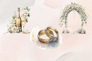 37Watercolor Wedding Clipart PNG Set, an Illustration by Jalina Clipart Studio (Thumbnail 4 of 7)