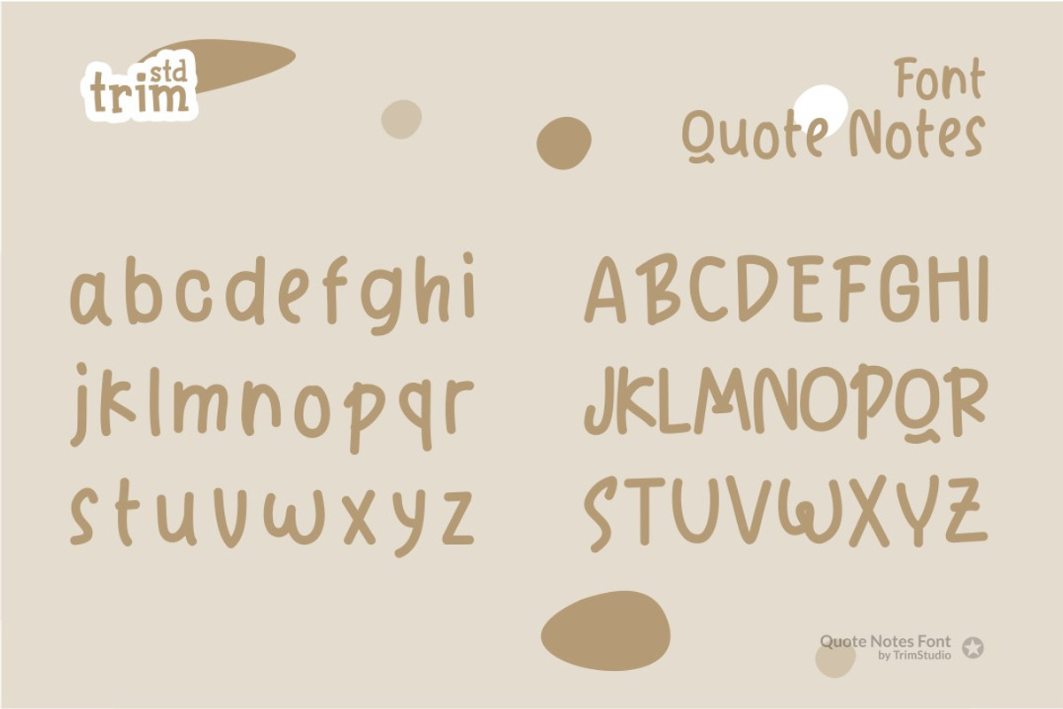 Quote Notes Quirky Handwritten, a Sans Serif Font by TrimStudio (Photo 8 of 8)