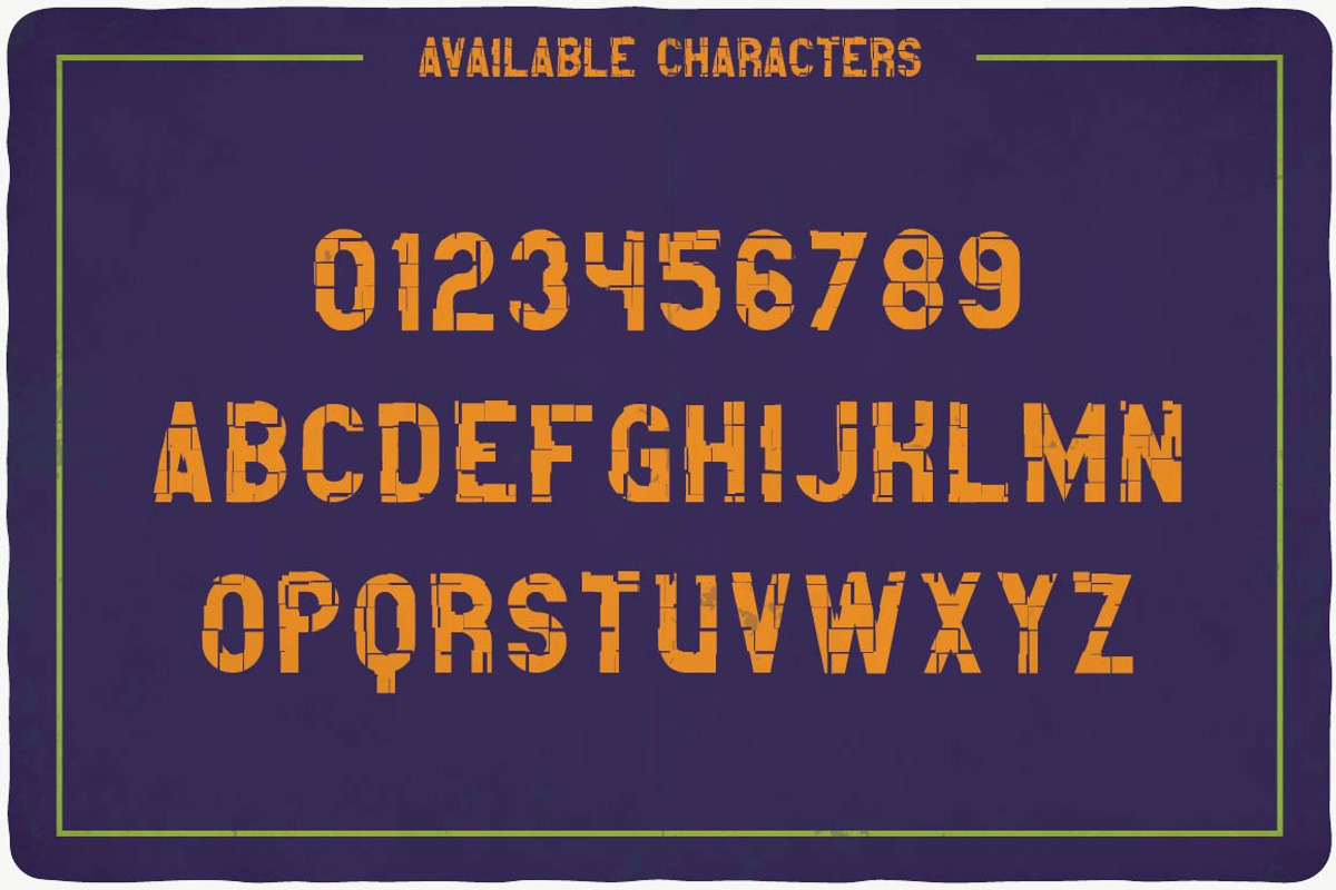 Glitch typeface preview 2