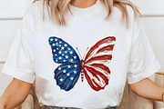 Brushstroke Patriotic Butterfly Png, an Illustration by designcity5 (Thumbnail 1 of 9)