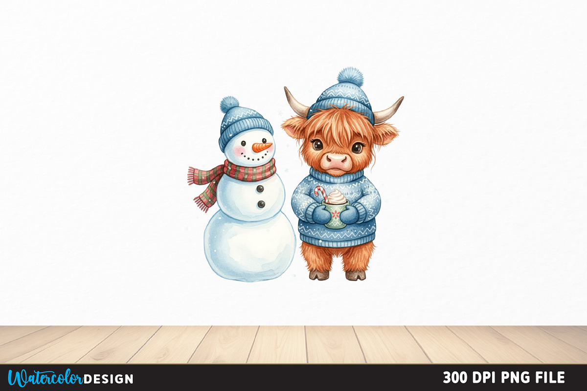 Christmas Png, Sublimation Design, an Illustration by Watercolor design (Photo 4 of 6)