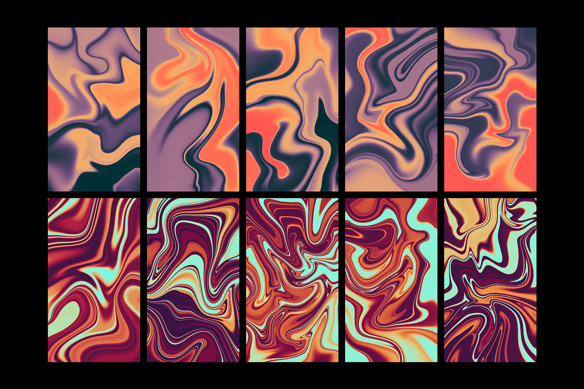 Fluid 4 Retro-Futuristic Backgrounds, a Background Graphic by Katedsgn (Photo 12 of 13)