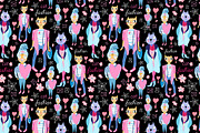 8 Fun bright patterns with cats, a Pattern Graphic by Tanor (Thumbnail 9 of 9)