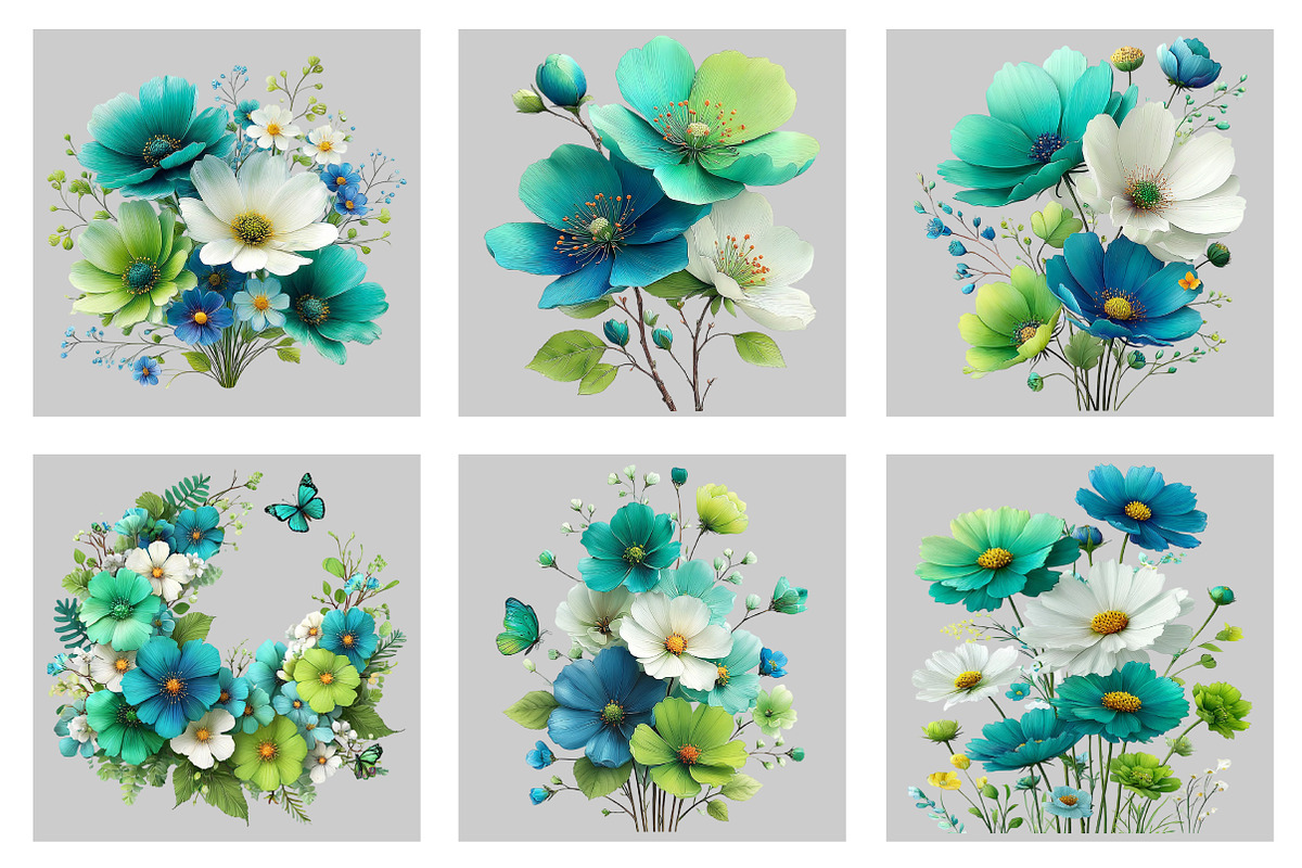 Watercolor Wildflower Clipart, an Illustration by Black Bird Studio (Photo 5 of 5)