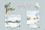 Christmas time 2. Watercolor clipart, an Animal Illustration by Elena Medvedeva (Thumbnail 5 of 10)