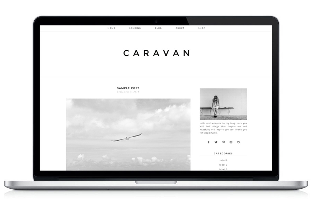Responsive WP Theme - Caravan, a WordPress Template by Light Morango (Photo 1 of 4)