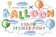 Balloon color bitmap font, a Font by Malena (Thumbnail 1 of 5)