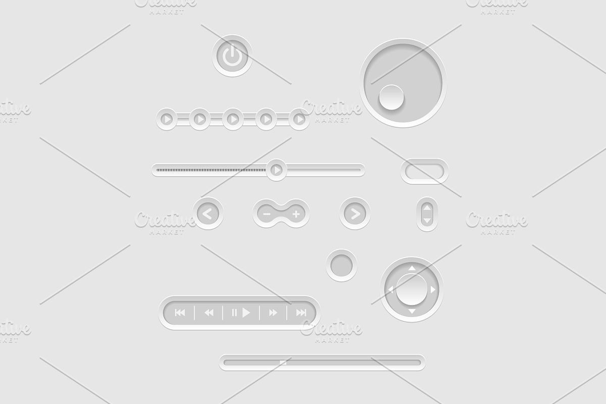 Light Web UI Elements. Buttons, a Templates & Theme by Sunny