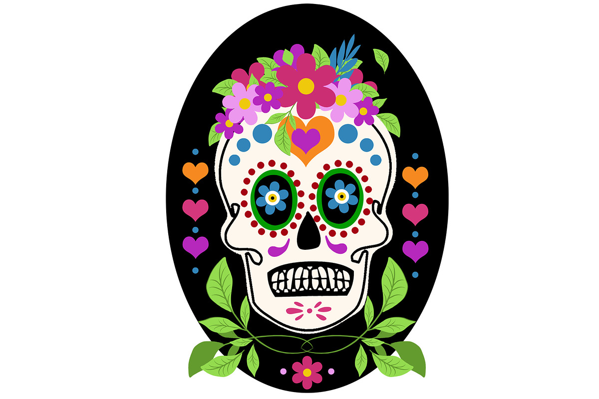 Day of the Dead 1  png, an Illustration by Sharon Schwalbe