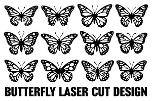 butterfly laser cut design, an Illustration by balal