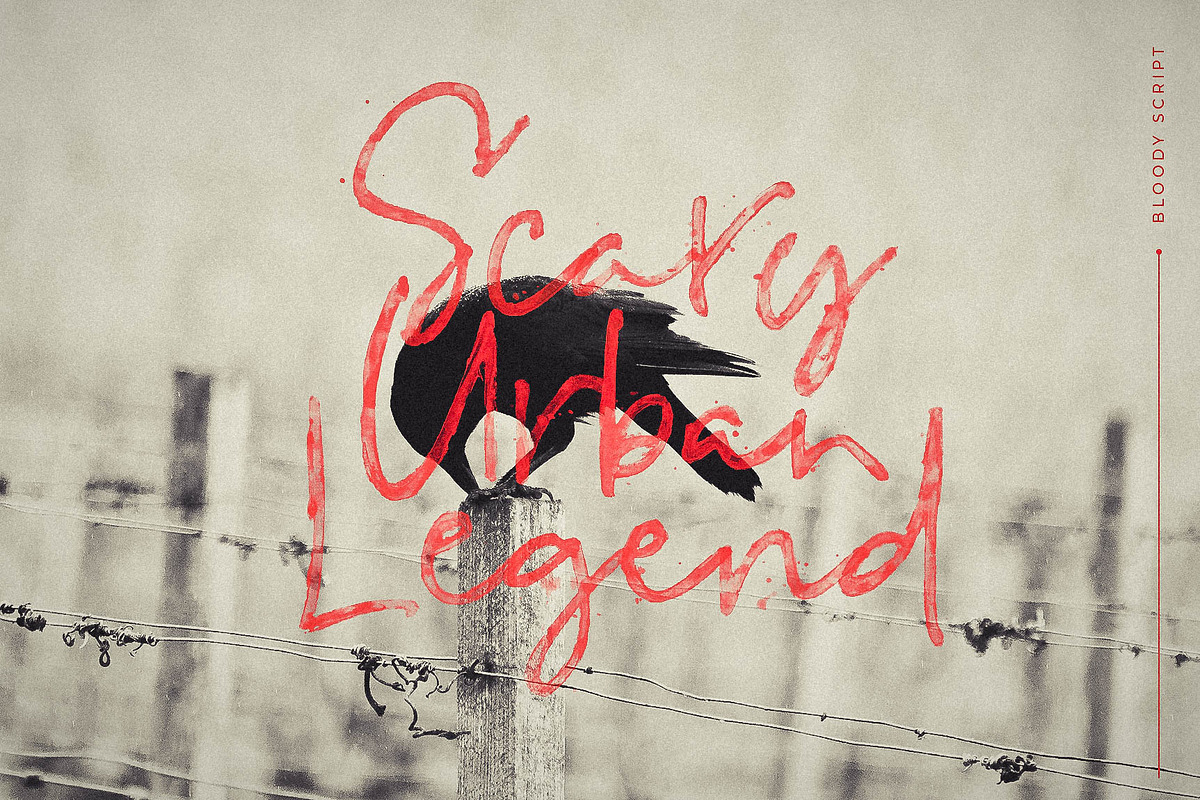 Bloody Script SVG Font preview 3