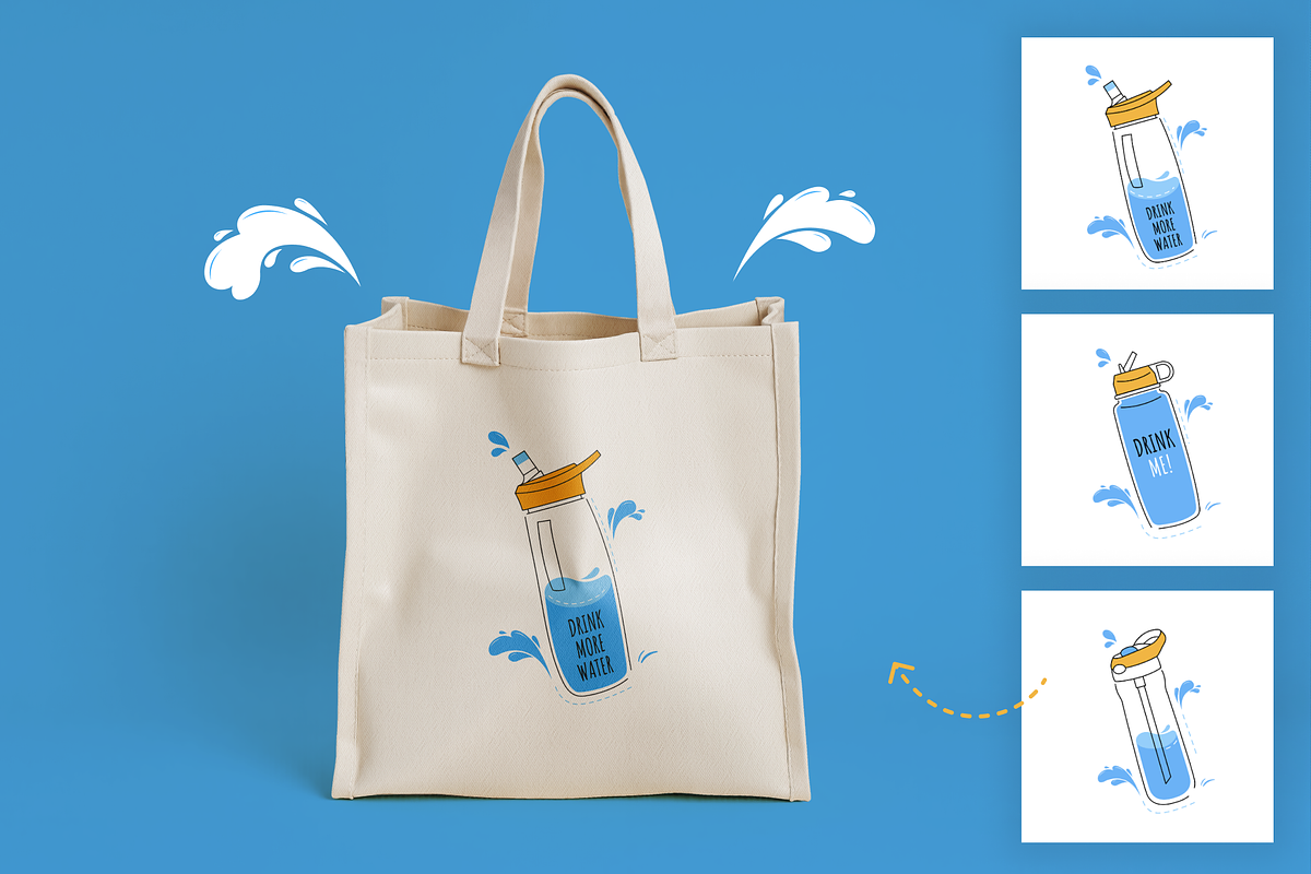 Drink more water—water is life., a Healthcare Illustration by ApollinariaManko (Photo 6 of 11)