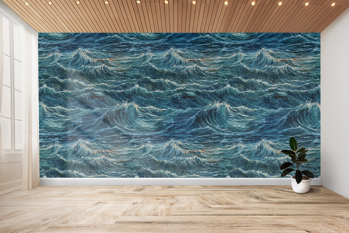 Aquatica - Ocean Oil paintings, a Pattern Graphic by Pixel Perfect Patterns (Photo 6 of 9)