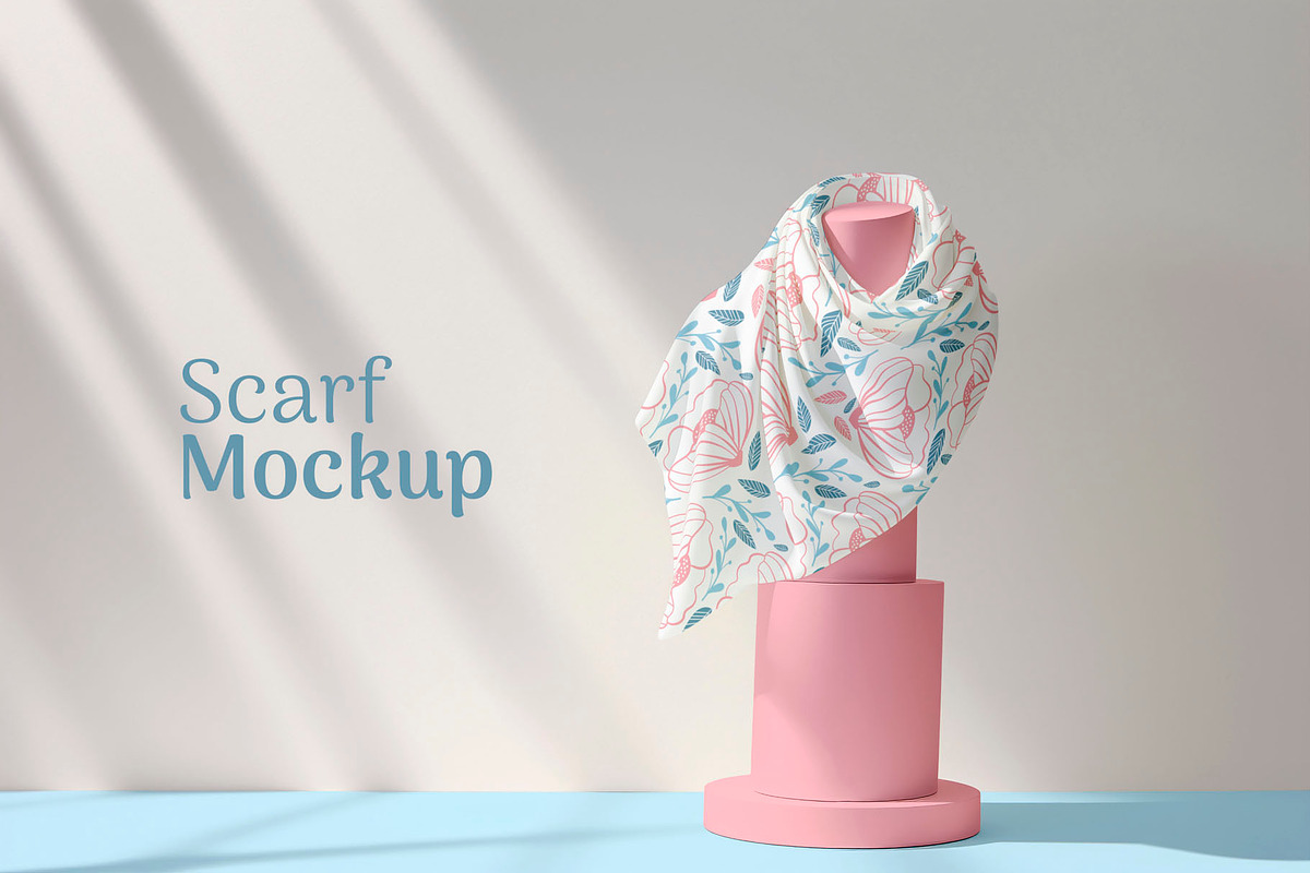 Bundles of 4 PSD Fabric Scarf cloths, a Shirt Mockup by Aban's World (Photo 2 of 4)