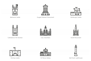 Landmarks of the UK - Scotland, a Duotone Icon by Jozsef Balazs-Hegedus (Thumbnail 3 of 6)