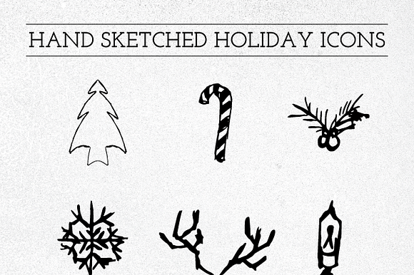 Hand Sketched Holiday Icons