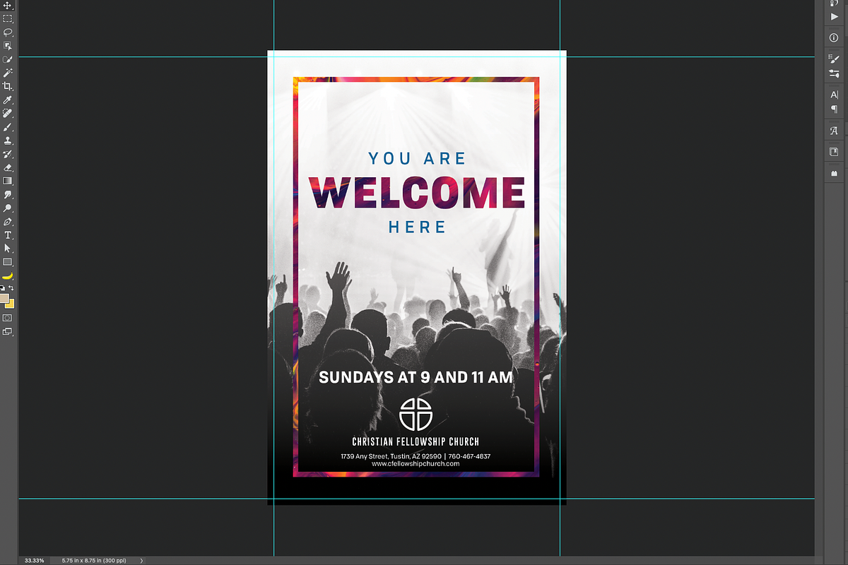 Welcome Worship Church Flyer, a Print Template by Sync Design Soultions (Photo 3 of 3)