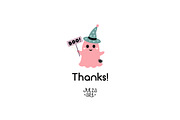 Pink Halloween clipart & patterns, a Seasonal Illustration by JulzaArt (Thumbnail 14 of 14)