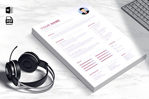 Simple Resume Template | CV Template, a Resume Template by Blue Digital Studio