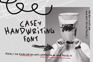 Casey Handwriting Font, a Handwritten Font by ugly type