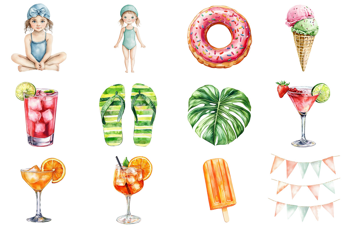 Pool Party Clipart, an Illustration by CitraGraphics (Photo 2 of 5)