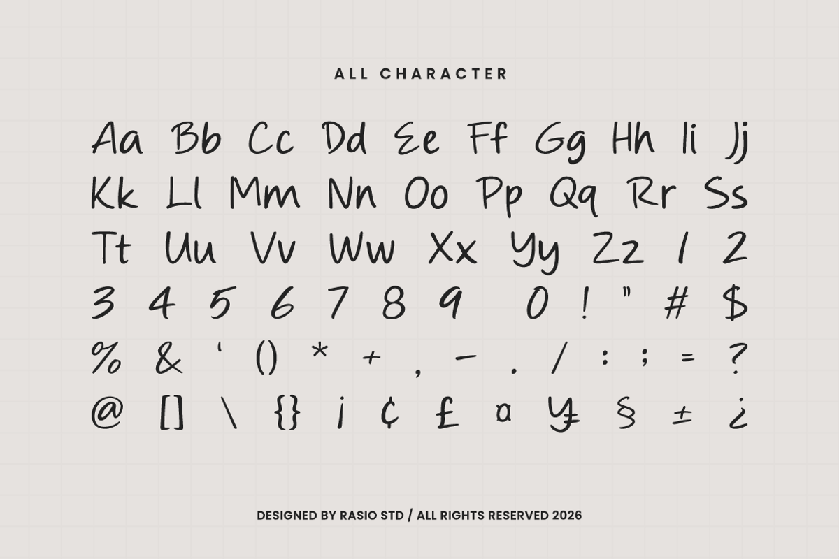 Daily Sunny Handwritten Font, a Handwritten Font by Rasio Studio (Photo 2 of 9)