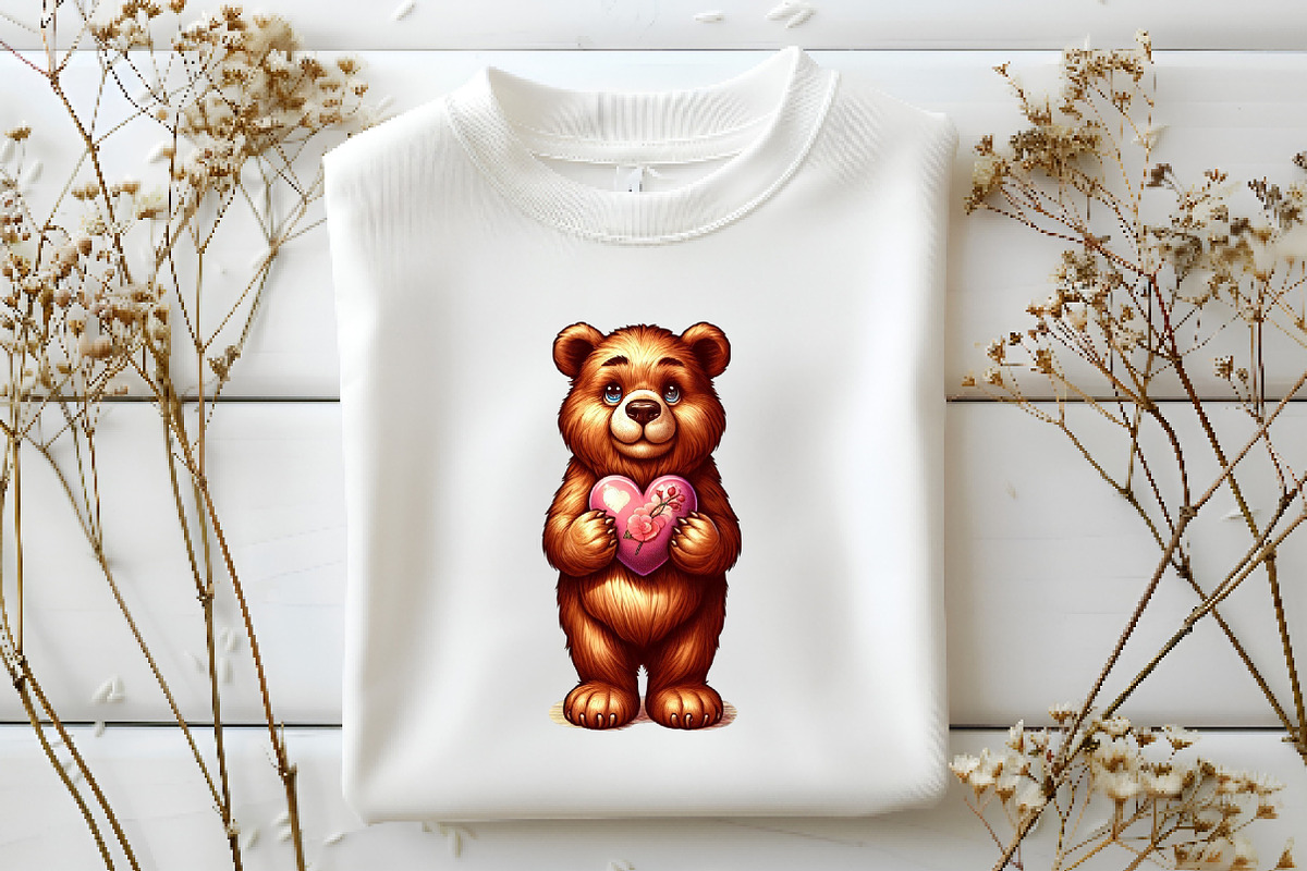 Valentines Teddy bear Clipart, an Illustration by DreamArtGraphic (Photo 3 of 6)