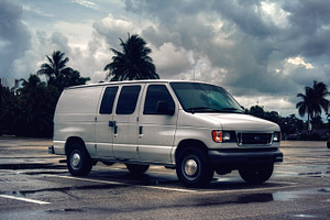 Shabby White Van