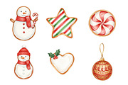 Gingerbread Cookies Clipart PNG, an Illustration by SinaCreation (Thumbnail 3 of 7)