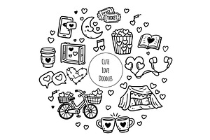 Hand draw doodle valentines day, an Object Illustration by Voodz_shop