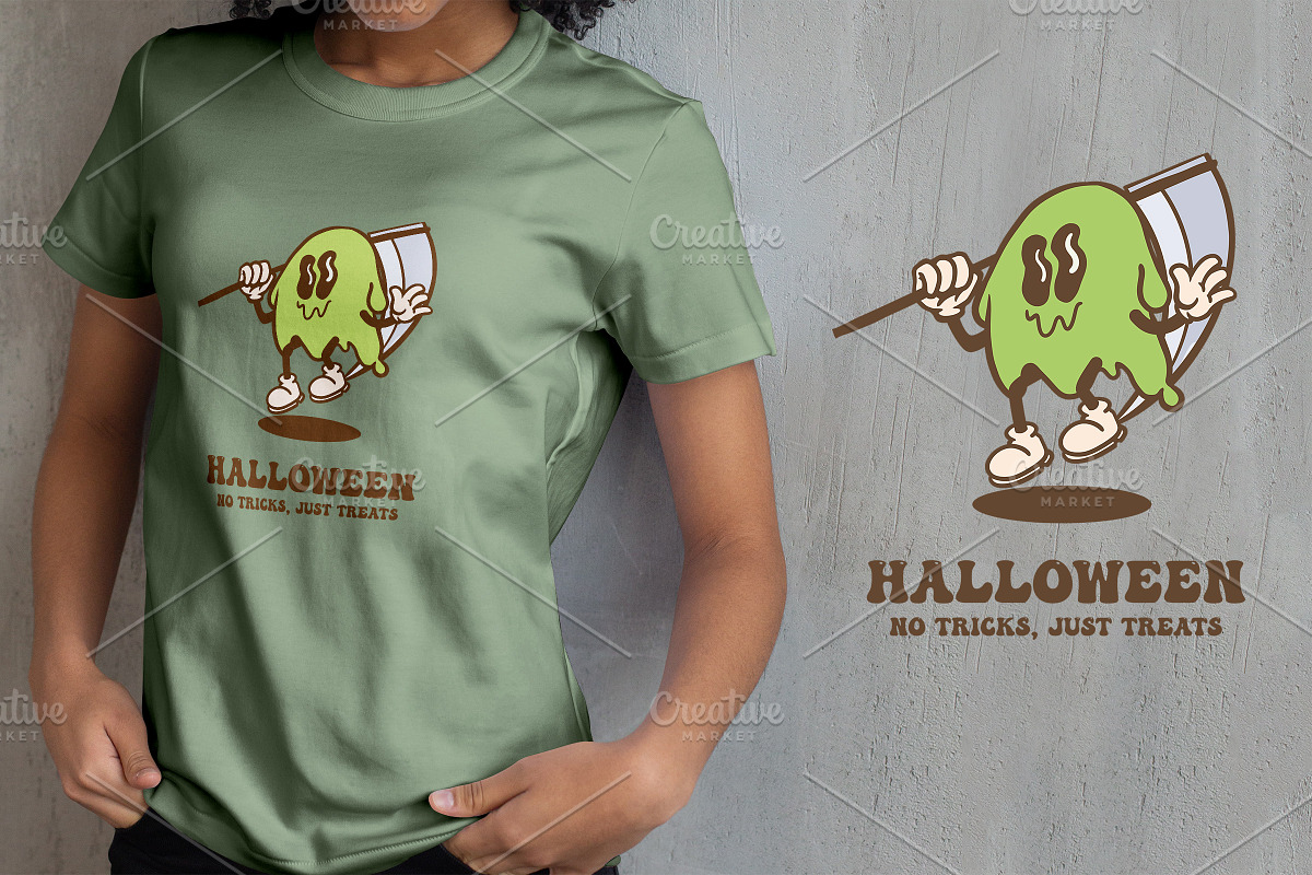 Halloween Slime Cartoon Vintage, an Illustration by vectstudio (Photo 5 of 5)