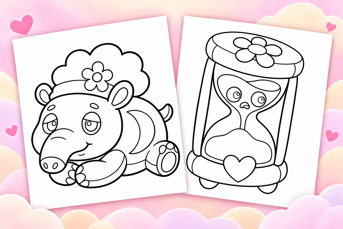 Soft Plushies Coloring Pages Vol. 3, an Object Illustration by Inkivelle Studio (Photo 2 of 3)