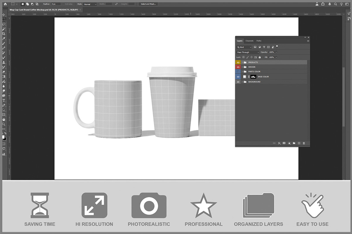 Mug Cup Card Brand Coffee PSD, a Cups & Container Mockup by Bruno's Shop (Photo 2 of 3)