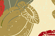 Poppy Botanical Lino, a Pattern Graphic by NayaChu (Thumbnail 8 of 9)