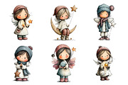 Cute Winter Angel Clipart, an Illustration by DreamArtGraphic (Thumbnail 4 of 4)