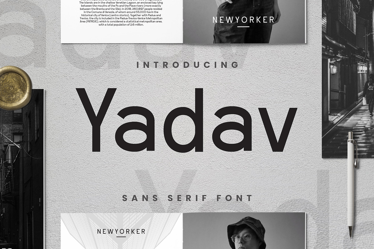 Yadav, a Sans Serif Font by Imoodev (Photo 1 of 5)