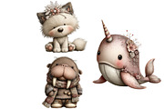 Arctic Animals Clipart, an Illustration by Craft Nest (Thumbnail 4 of 9)