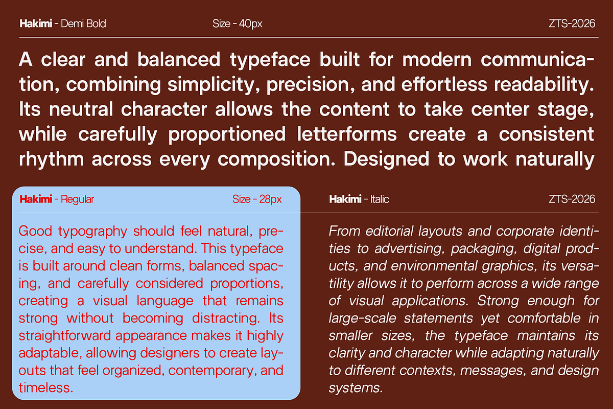 ZT Hakimi - 22 Fonts & Variable, a Sans Serif Font by zelow type (Photo 13 of 16)