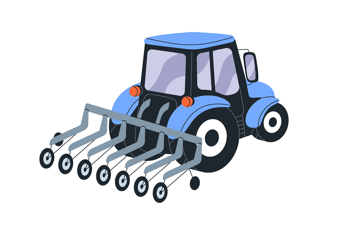 Farm tractors, agriculture machines, a Transportation Illustration by Good Studio (Photo 3 of 7)