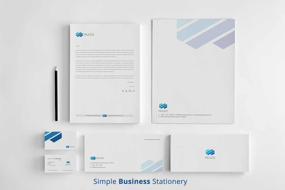 Simple Business Stationery, a Stationery Template by azadcsstune (Photo 1 of 5)