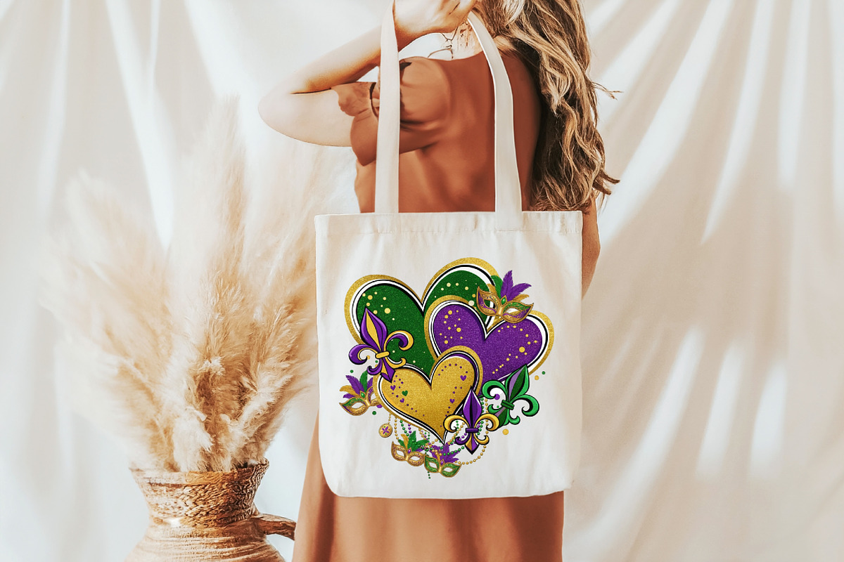 Heart Mardi Gras PNG, Mardi Gras PNG, an Illustration by Designking (Photo 3 of 4)