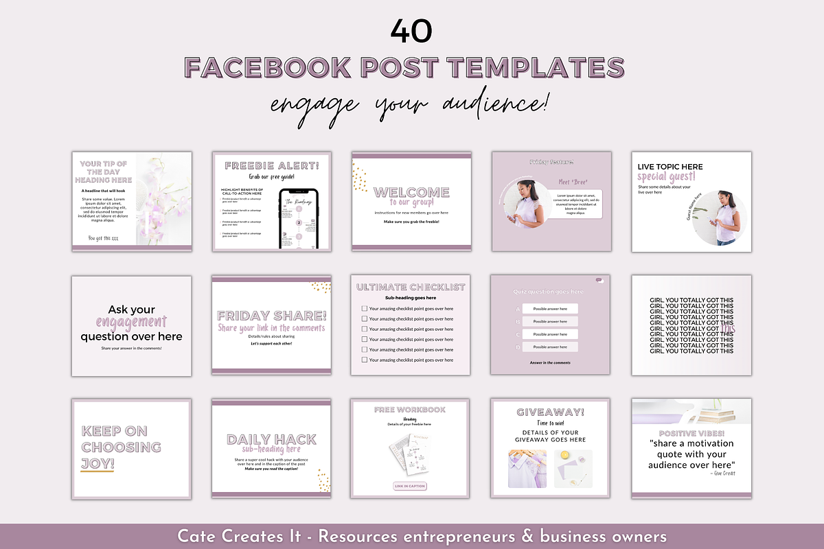 Facebook Group Templates Canva, a Social Media Template by Cate Creates (Photo 2 of 9)