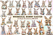 Whimsical Bunny Easter Clipart, an Illustration by Sublimation Artist (Thumbnail 1 of 7)