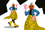 Halloween Characters & Gift Cards, a Seasonal Illustration by Panna Limon Store (Thumbnail 2 of 9)