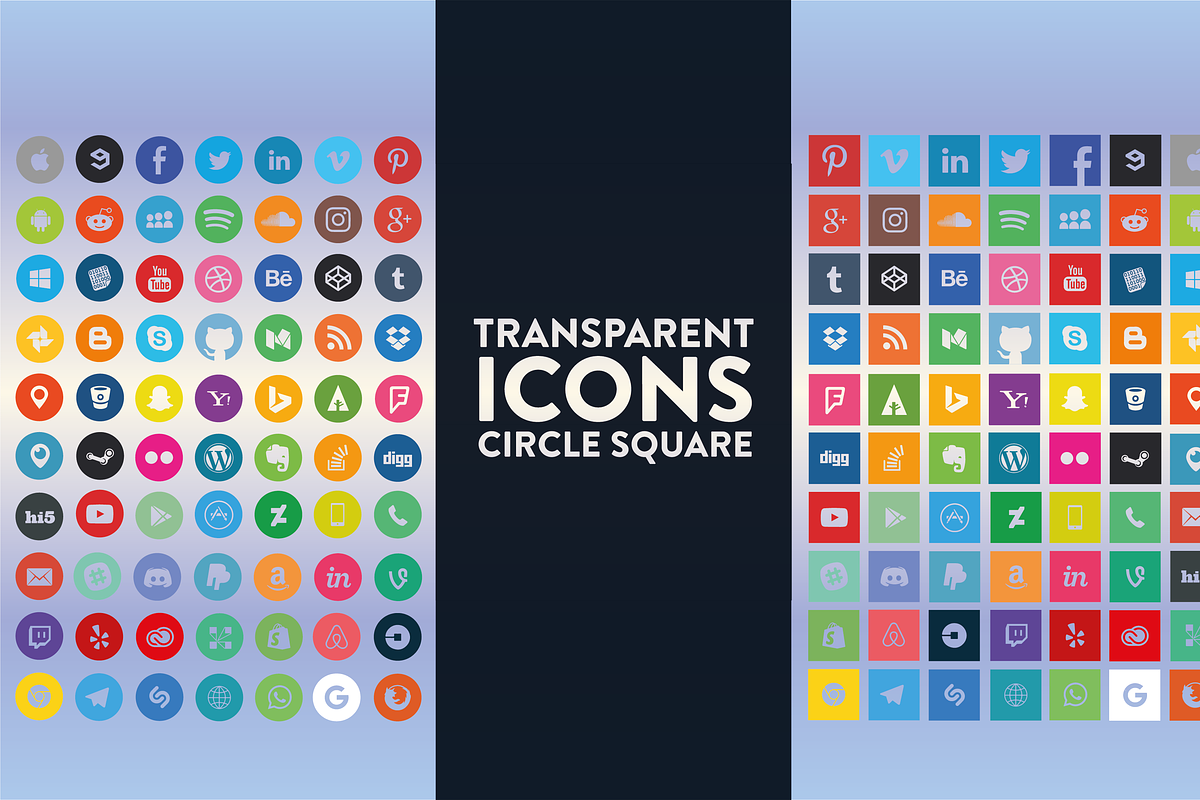 1050 Social Media Icons, a Social Media Template by RobertvanHaaren (Photo 5 of 8)