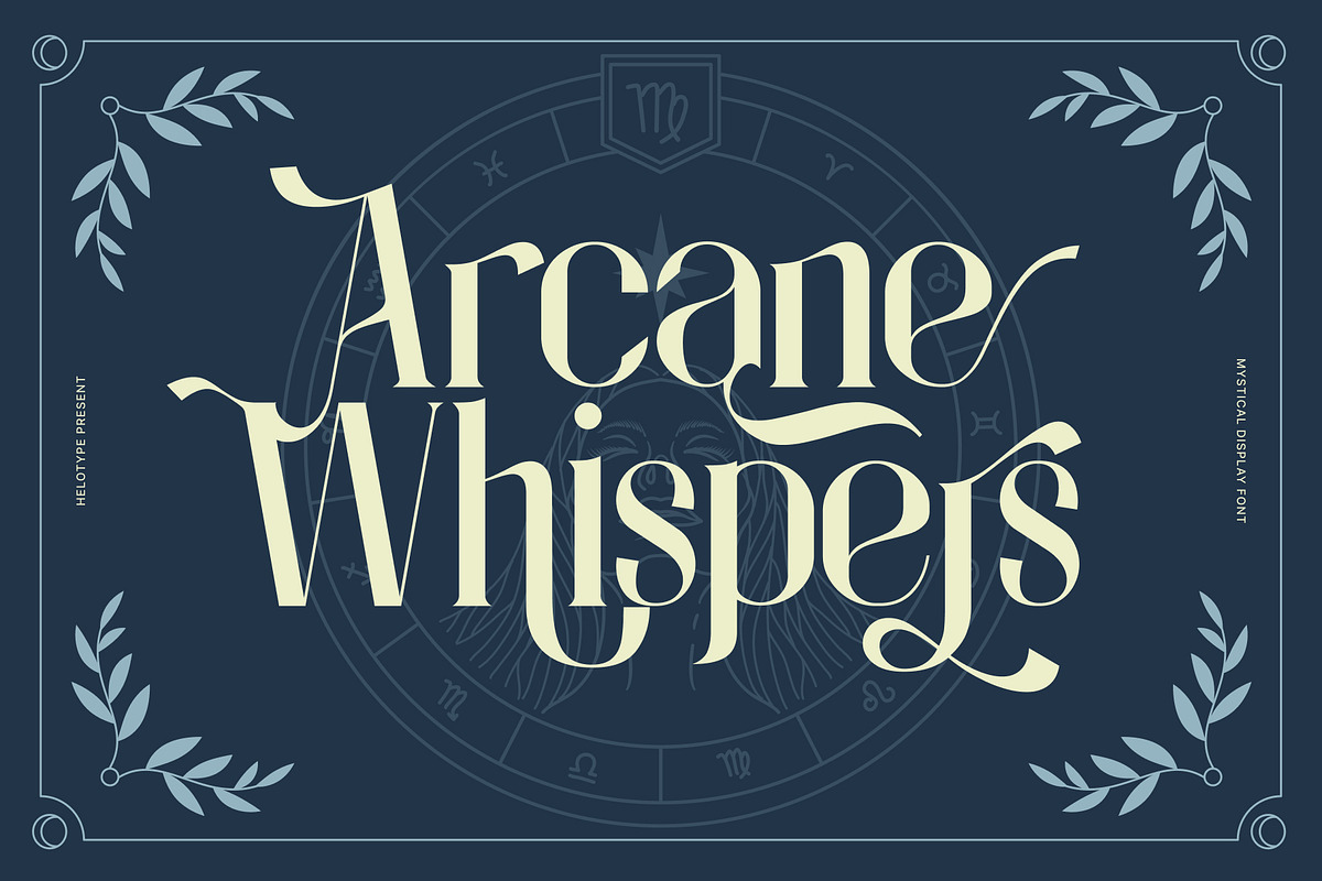 Arcane Whispers: Mystical Font, a Serif Font by Helotype (Photo 1 of 11)