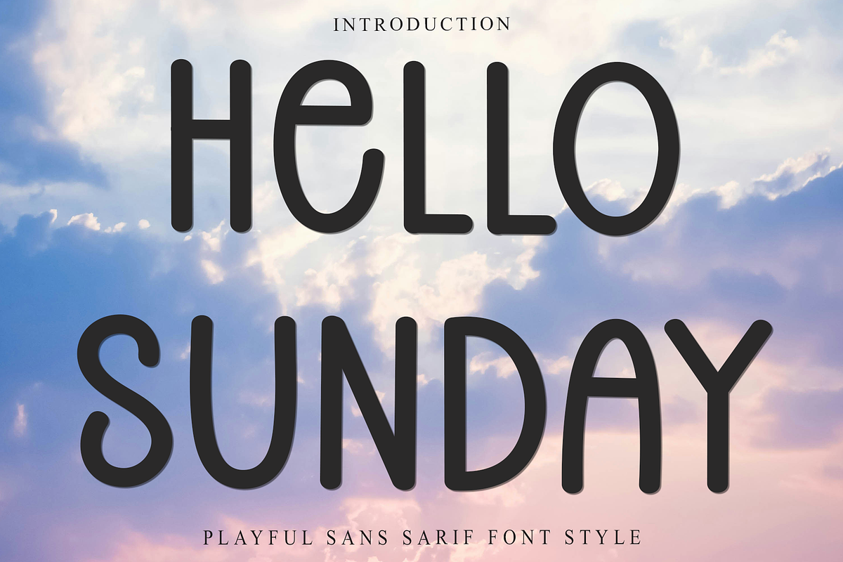 Hello Sunday, a Sans Serif Font by InermediaSTUDIO (Photo 1 of 8)